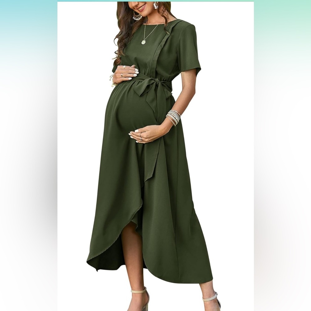 Arach&Cloz Womens Maternity Summer Short Sleeve Maxi Dress New With Tags Size S